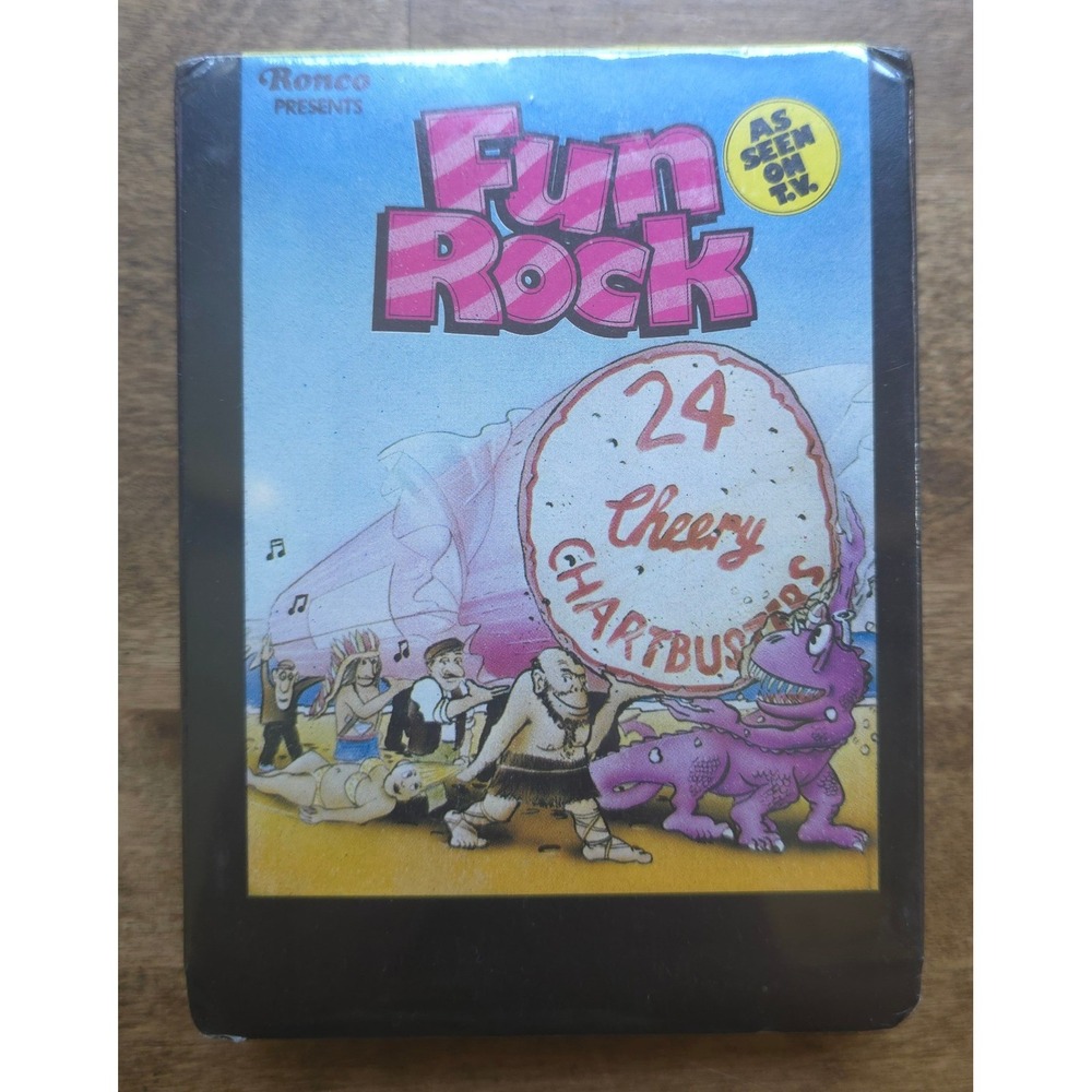 Ronco Fun Rock 24 Cheery Chartbusters 8-Track Tape Vintage Compilation 1970s